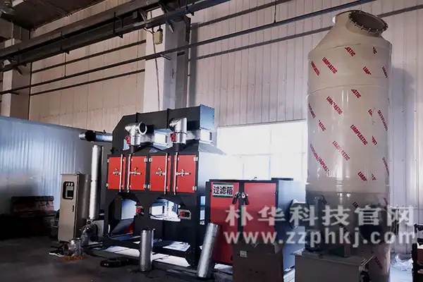 废气治理设备安装在客户厂区